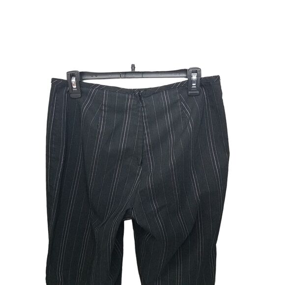 Blu Sage Womens Size 10 Black Striped Dress Pants - Picture 5 of 10